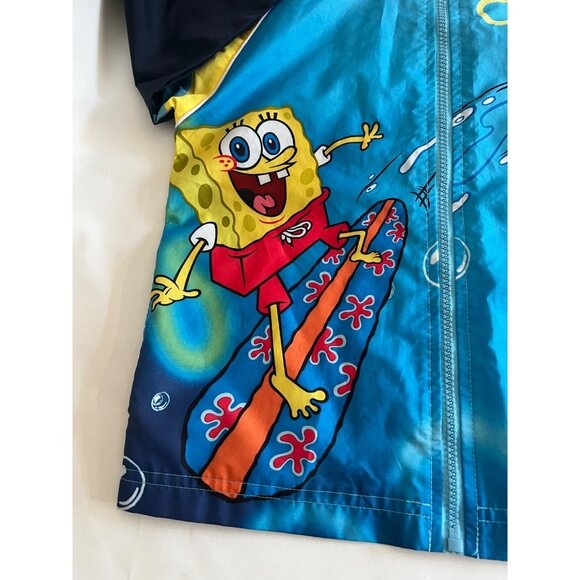 Nickelodeon Spongebob Kids Jacket 8/10 Blue Polyester Long Sleeve Zip-Up - Picture 6 of 13